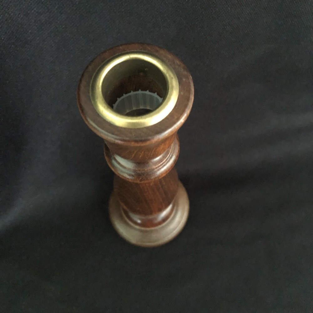 Vintage Wooden Taper Candle Holder 6 1/2” - Picture 2 of 4